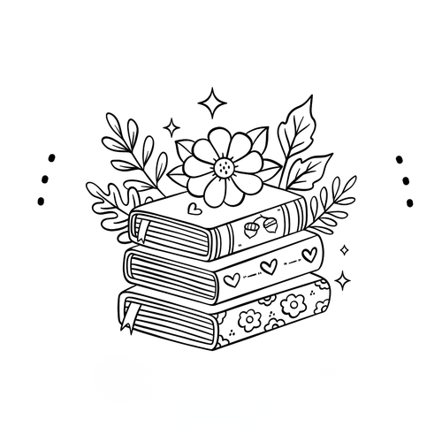 Personalized book embosser clip featuring the Blooming Pages botanical design for custom library books.